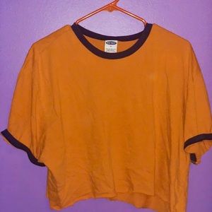 Old navy Burt orange cropped tee